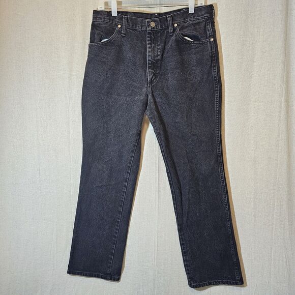 Wrangler 933SEWK Silver Edition Slim Fit Cowboy Cut Black Jeans Mens 34x30 34 - Picture 1 of 8